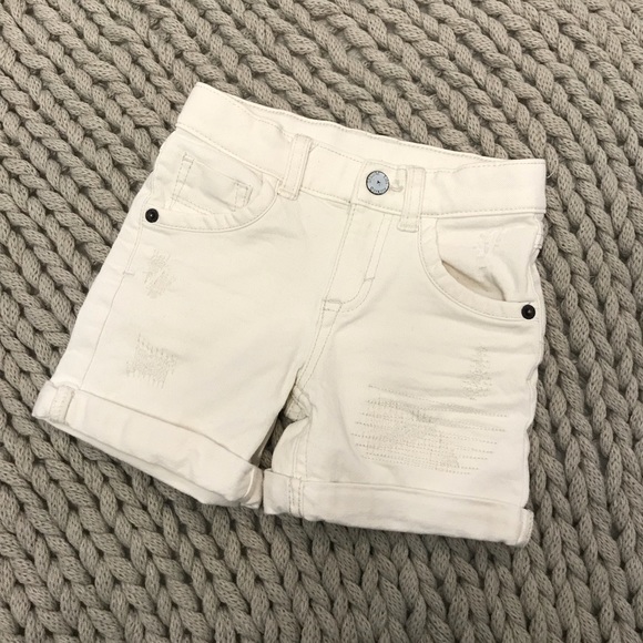 OshKosh B'gosh Other - boys white denim shorts target genuine kids x osh kosh distressed kids toddler